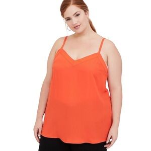 Torrid Georgette Tunic Flowing Summer Easy Wear Flowing Red Orange Women Plus 0X